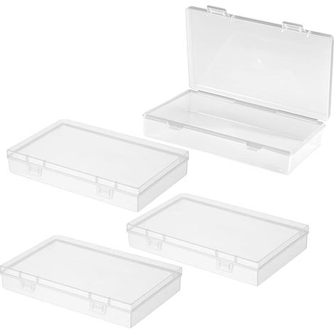 Petite Boîtes de Rangement Rectangulaires en Plastique Transparent (1/5)