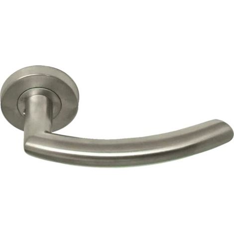 Conjunto de caballete roseta redonda Loupiac inoxidable cepillado
