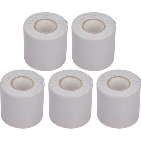 Lot de 5 rubans d'étanchéité pour conduits de climatisation, tuyaux en cuivre, PVC, isolation pour climatiseur, ruban résistant à la traction, largeur 60 mm (1/4)