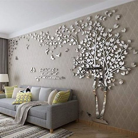 Sticker mural arbre 3D à faire soi-même pour la décoration du salon, de la chambre et du bureau (1/4)