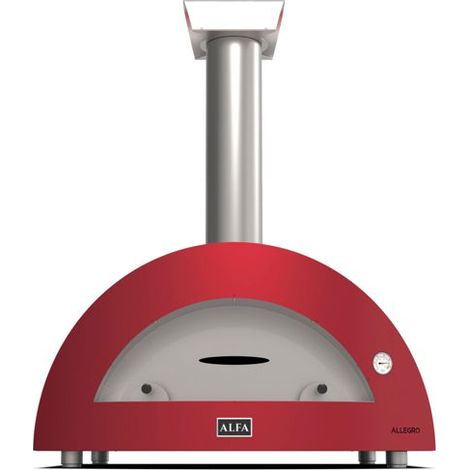 Alfa Forni Moderno 5 Pizze Holz Antik Rot