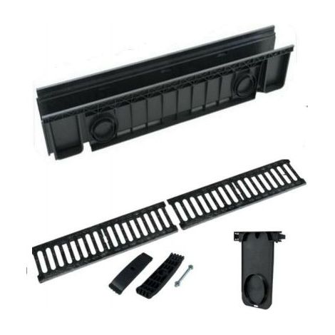 GRIGLIA ABS CM 13X50 CARRABILE CANALETTA CM 100X13 DRENAGGIO ACQUA C250 35629V CANALETTA ABS (35629) (1/2)