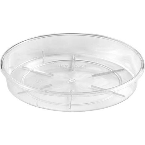 TeraPlast – Soucoupe PLATO – Transparent, plastique, Ø 14 cm