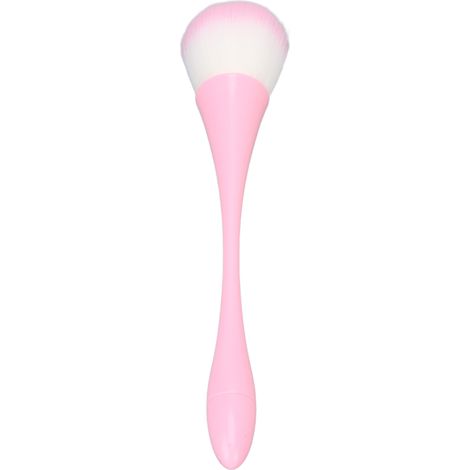 Pinceau de maquillage doux pour poudre et blush, idéal pour l'art des ongles et le nettoyage, couleur rose (1/5)