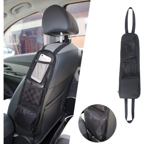Sitzseiten-Organizer, Auto-Aufbewahrungstasche, Netztasche für Autositze, Telefonhalter für alle Beifahrersitze für Autos, LKWs (1/4)