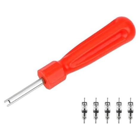 Extracteur de noyau valve avec 5 embouts pour voiture, moto, vélo. - (1/5)
