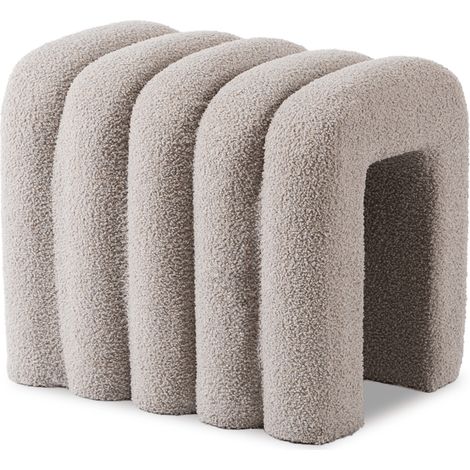 Pouf imbottito a forma di pixel, grigio, moderno (1/5)