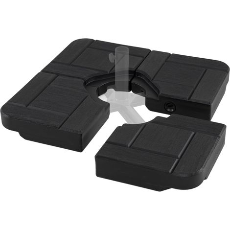 COSTWAY Base Ombrellone Giardino Esterno Terrazzo Piedistallo Supporto Pesante Pesi Balcone Basamento 4 Pezzi Riempibile Acqua Sabbia Spiaggia Porta Rettangol (1/5)