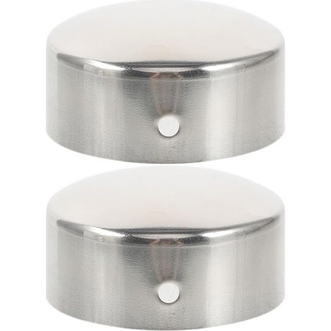 2 Pièces Embout De Main Courante En Acier Inoxydable - Capuchon Rond De 40mm Pour Rampe D'Escalier - Idéal Pour Main Courante En Bois Et Métal (1/5)