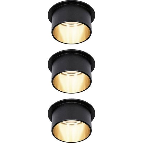 Paulmann 93379 Lampada LED da incasso LED (monocolore) LED a montaggio fisso 18 W Nero (opaco), Oro
