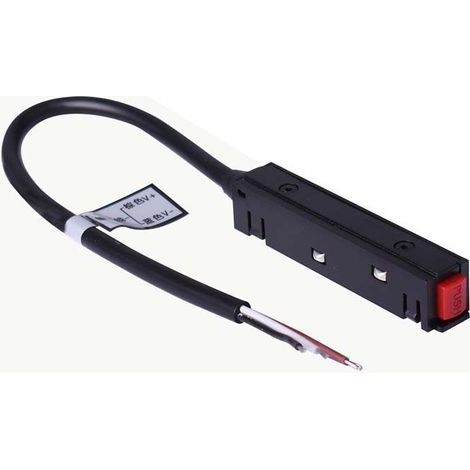 Connecteur d'alimentation avec câble pour rail magnétique - 48V - Noir (1/5)