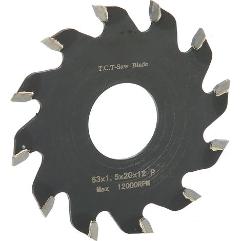 Lame de scie à rainurer 63 x 1,5 x 20 x 12 mm en alliage durable pour la découpe du bois, du plastique, du métal et des carreaux