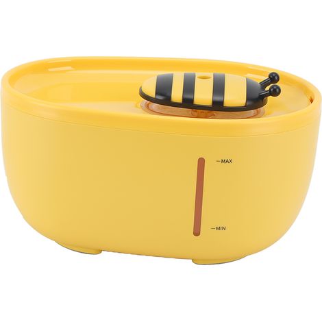 Leiser, automatischer Trinkbrunnen mit Zirkulation und Filterung, ideal für Haustiere. Charmantes Wasserspender für Hunde und Katzen mit 2 Litern Fassungsvermögen und Bienen-Design. (1/5)