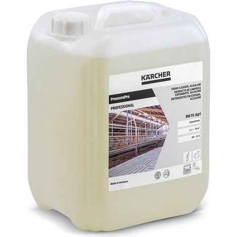 KARCHER Mousse de Nettoyage PressurePro Alcaline RM 91 Agri 62956540, Bidon de 10 L, pH 13, pour Secteur Agricole, Concentree (1/2)