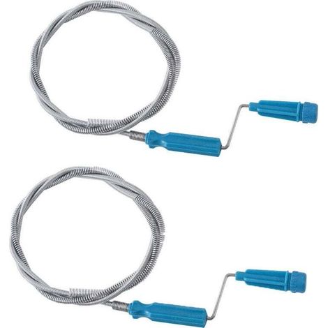 (2 pcs)Furet deboucheur canalisation professionnel, 5 mètres Spirale deboucheur wc avec manivelle, Sonde de debouchage, Pratique et Efficace Deboucheur pour WC Evier Canalisation (1/5)