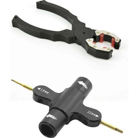 Clé quadruple M5 avec outil à roulement unidirectionnel intégré, tournevis 1,5 mm/2 mm, moteur brushless (1/5)