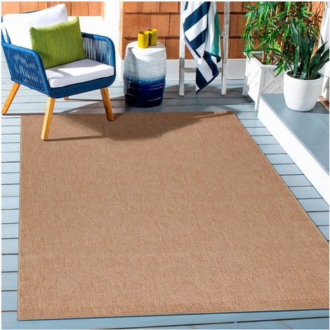 Tapis plat aspect naturel graphique Bonte Beige 140x200 (1/5)