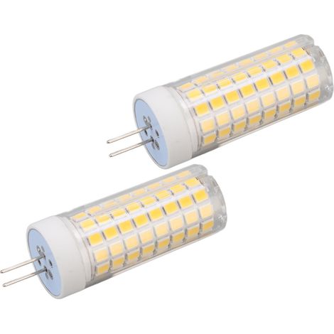 Lot de 2 ampoules LED maïs en céramique, 102 LED, culot G4, 10 W, dimmable, équivalent halogène 100 W, AC100-120 V, lumière naturelle