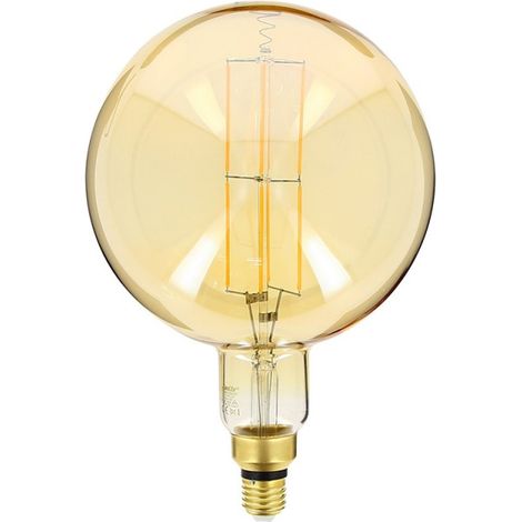 Xanlite – Ampoule LED E27 Globe Giant ambrée 8W (60W eq.) – 800 lumens blanc chaud – Culot E27 – RFDGE500B200AD