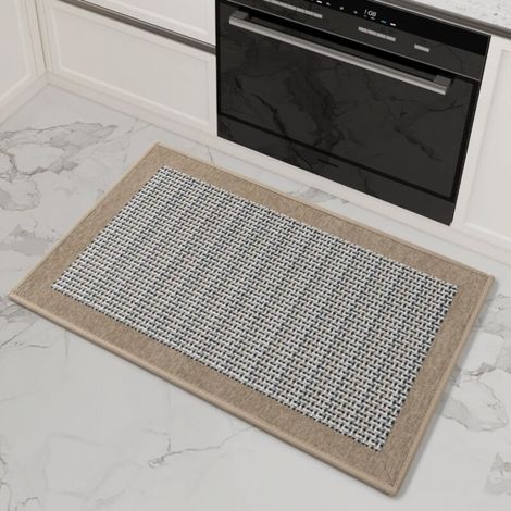 1 pièce (marron, 5080cm) tapis en caoutchouc antidérapant pour évier de cuisine, tapis absorbant lavable en machine (1/5)