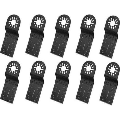 Lames de scie oscillantes multi-outils, 10PCS set, 35mm multi-tool saw blades accessories, woodworking saw blades, general purpose saw blades, oscillating tools for cutting metal, wood and plastic (1/4)