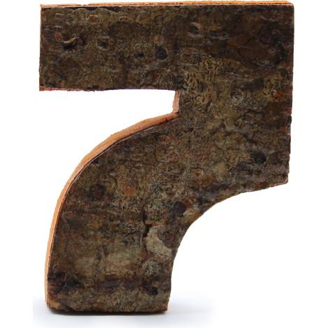 Numéro d'écorce rustique - "7" - 7 cm- Vendu par 1