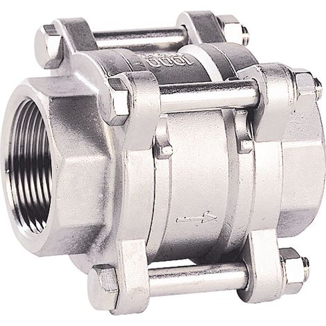 Clapet de non retour à disque inox 3 pièces Femelle NPT PN63 - Série 384 15x21