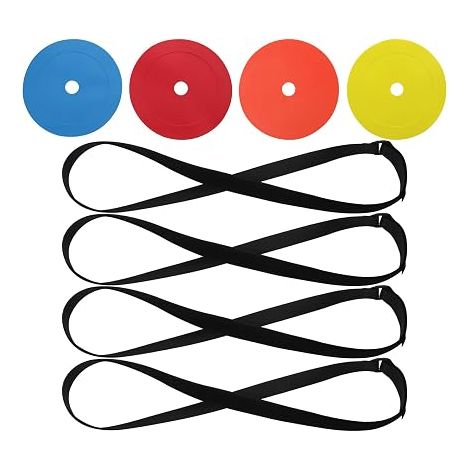 4 x Reactive Agility Training Target Discs with Suspended Strap
