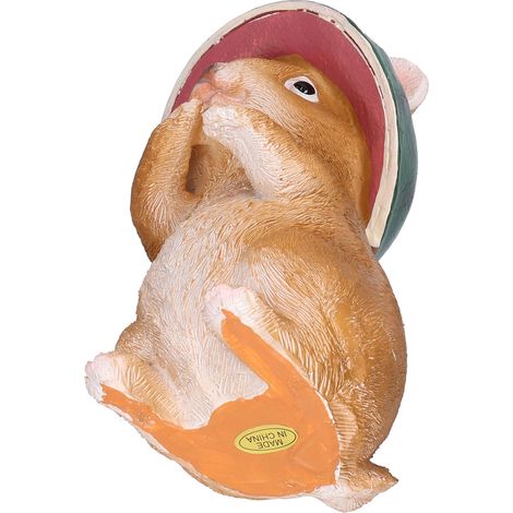 Figurine Lapin Résine pour Jardin - Décoration Extérieure Animaux Statue Ornement