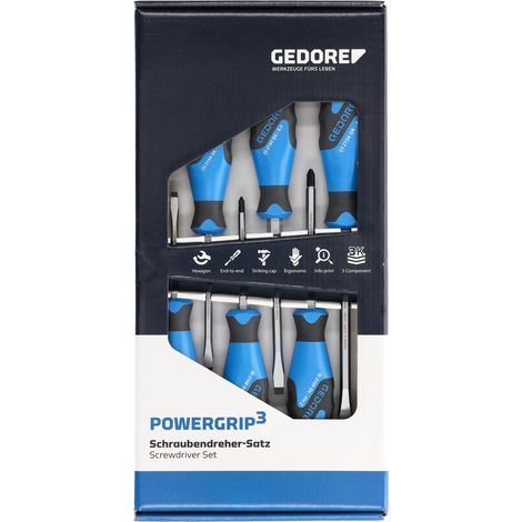 Gedore SK 2154 - Set cacciavite con cappuccio a prova di impatto, 6 pezzi (1/4)