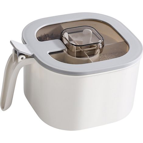 Gewürzbox mit 4 Fächern, Kunststofffächer, luftdicht, feuchtigkeitsbeständig, Gewürzbehälter mit Deckel für Küche und Grill. (1/5)