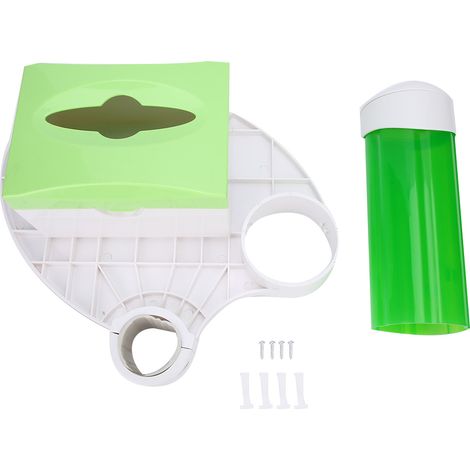 Porte-gobelets 3-en-1 vert pour fauteuil dentaire, support avec distributeur de mouchoirs, rangement pour détartreur et gobelets jetables (1/5)