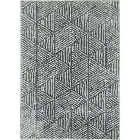 Tapis de salon moderne, lavable, 150 x 80 cm, gris foncé
