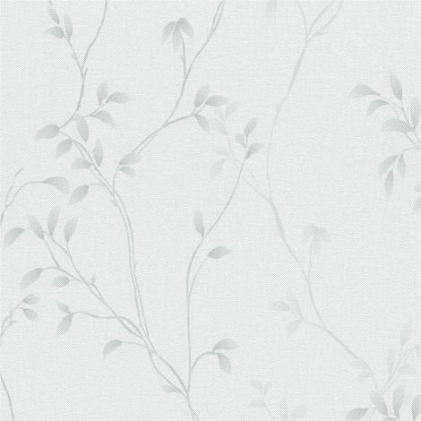Country style wallpaper wall Profhome 397673 non-woven wallpaper textured with floral ornaments matt white grey 5.33 m2 (1/5)