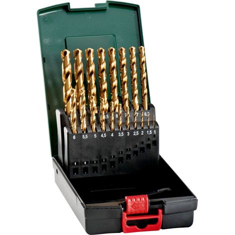 Metabo HSS-TiN-Bohrerkassette, 19-tlg. (1/2)