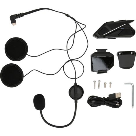 Écouteurs Bluetooth pour casques de moto, dotés d'une technologie avancée de réduction du bruit CVC, d'une fonction mains libres et d'une conception étanche.