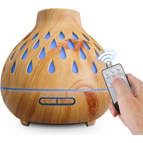 400ML Essential Oil Diffuser, 7 Color LED Humidifier, Home Fragrance Diffuser Timer and Waterless Auto Shut-off, for Home, Living Room, Office(Yellow)