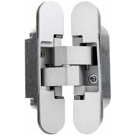 Ensoleille – Charnière invisible pour portes lourdes – Lot de 2 – Charge 40 kg – Ouverture 180º – Épaisseur 35 à 45 mm – Réglage tridimensionnel
