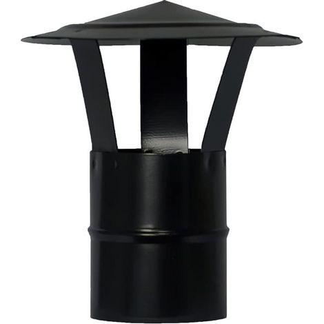 Wolfpack Sombrero Vitrifiado Para Estufa Pellet, Leña, Chimenea, Extracción De Humos, Para Tubo Ã˜ 80 mm.