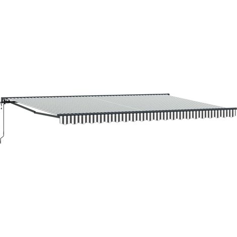 Maison Exclusive - Markisenrahmen Anthrazit und Weiß 500 x 300 cm