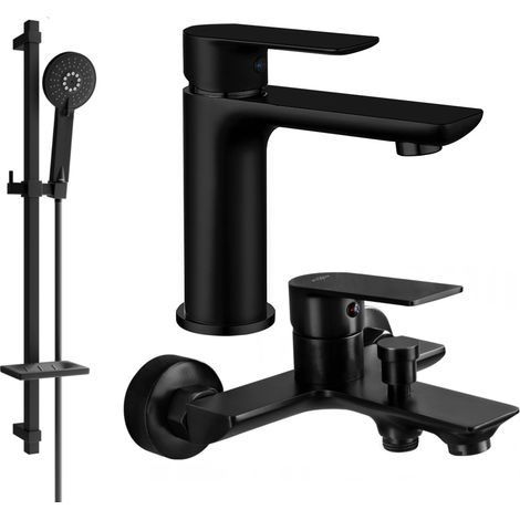 Mexen Alfa DQ40 conjunto de bañera, negro - 745703DQ40-70 (1/4)