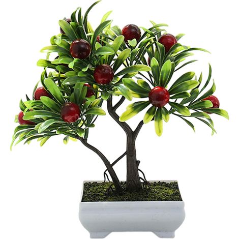Plantes artificielles en pot avec fruits, plantes vertes artificielles, décorations familiales originales, plantes en pot (1/5)