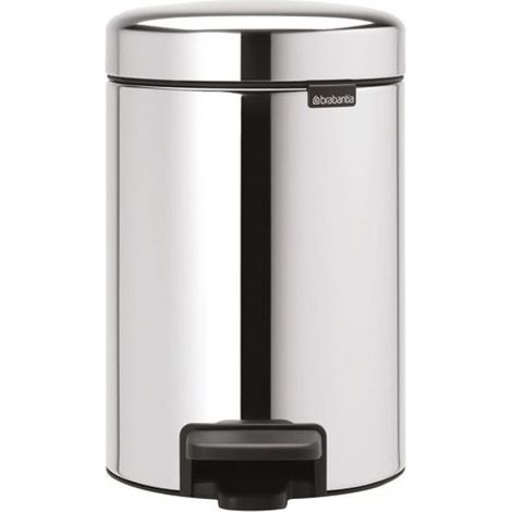 poubelle à pédale 3 l brillant steel - new icon - brabantia