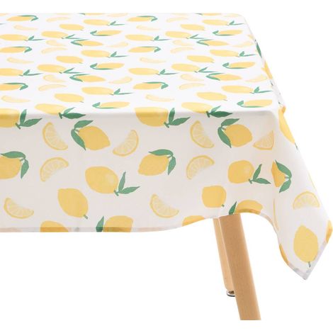 Tovaglia fruttata 240x140cm stampa giallo limone - Atmosphera créateur d'intérieur (1/3)