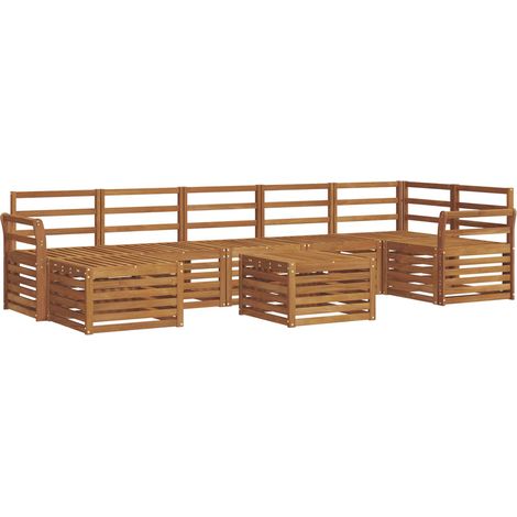Outdoor Sofa Set 8 pcs Natural Solid Acacia Wood vidaXL (1/5)