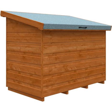 4x2.3 Tool Chest 12mm Shed - L115 x W67.5 x H97.5 cm - Solid Wood/Softwood/Pine - Burnt Orange