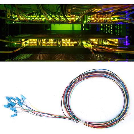 Jarretière à fibre optique 12 brins LC/UPC monomode à faibles pertes d'insertion, 1,5 m (1/5)