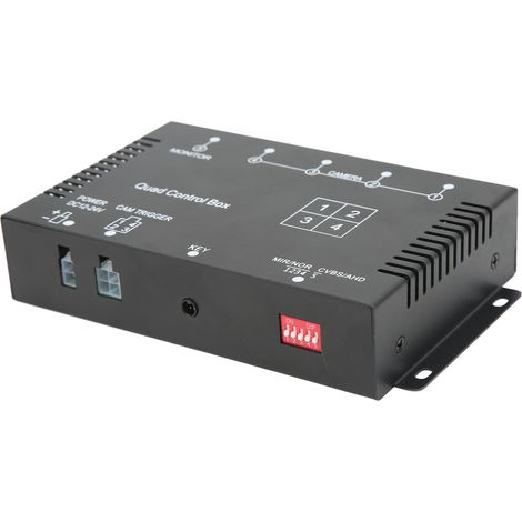 Répartiteur vidéo 4 canaux, 1080P AHD, DC12V/24V, commutateur d'écran vidéo pour caméra, convient aux camping-cars, camions, bus et remorques. (1/5)
