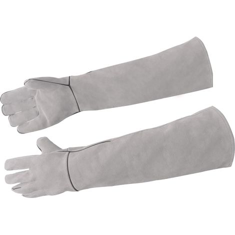Gants Polyvalents Pour Animaux de Compagnie Pour Mordre,Gants de Jardinage à Manches,Gants Pour Chien/Chat/Oiseau/Serpent/Cactus (gris) (1/5)