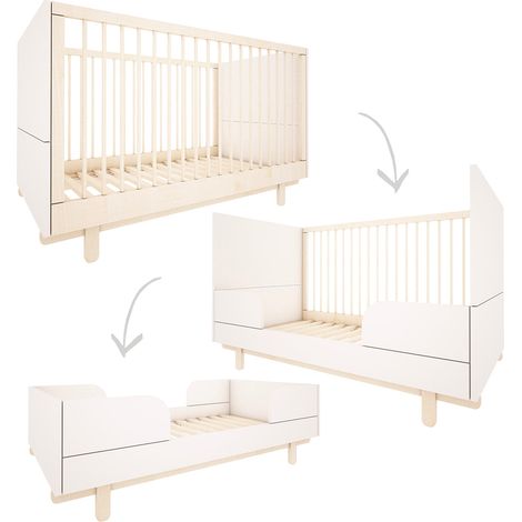 Lettino evolutivo 70x140 Wood Luck Romy Bianco (1/5)